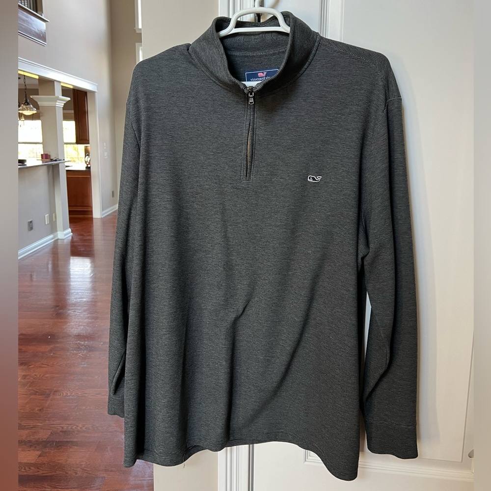 Vineyard Vines 3XLT Grey Quarter Zip Sweater